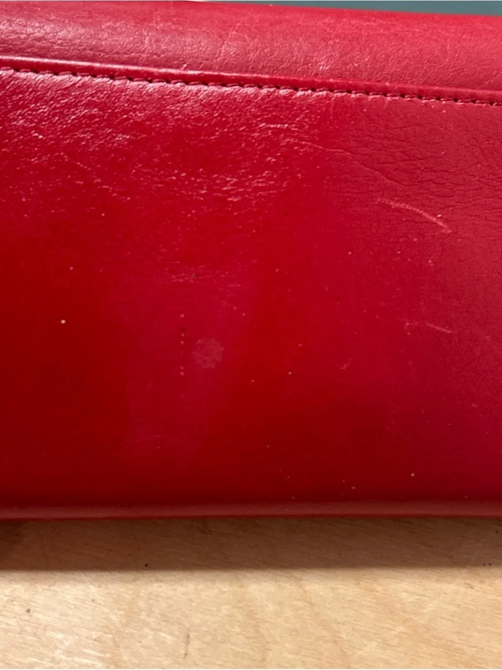 NEW Hobo Amica Leather Wallet - Billfold Color Red New front zip pocket - Picture 11 of 12